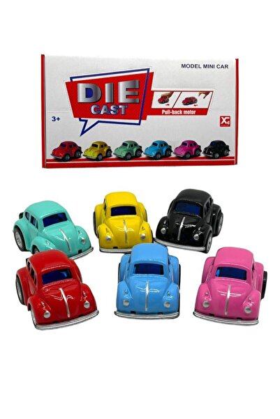 Shem Vosvos Metal Çek Bırak Oyuncak Araba Mini Woswos 6'Lı Set Koleksiyonluk 5 cm