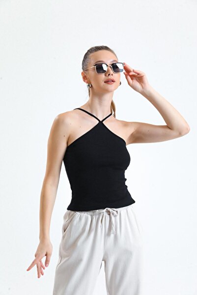 Miss Murem Adjustable Strap Camisole Athlete-black