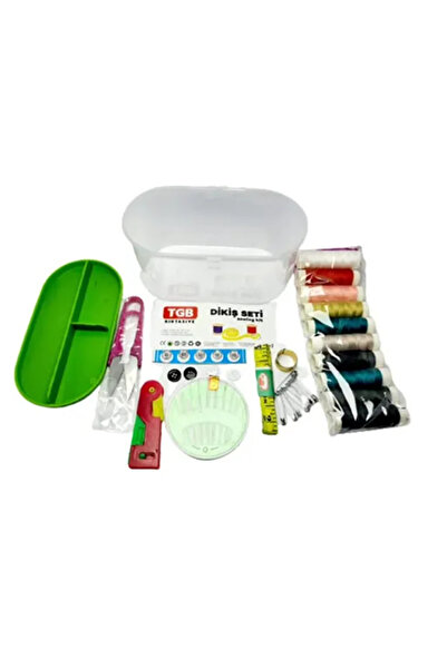 hobim42 Dikiş Seti Özel Kutulu 40 Parça Mini Ip Makas Iğne Kanca Toplu Iğne D...