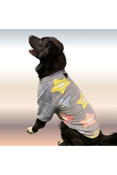 GedyCo Stars Premium Plush Medium Breed Dog Sweatshirt (Suitable for dogs from 8 kg to 20 kg)