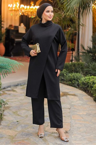 Bestenur Asymmetric Cut Set 791 - Black