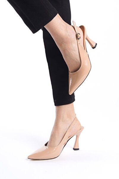 Ayakkabı Podyumum كعب كلاسيكي مفتوح من الخلف بطول 9 سم