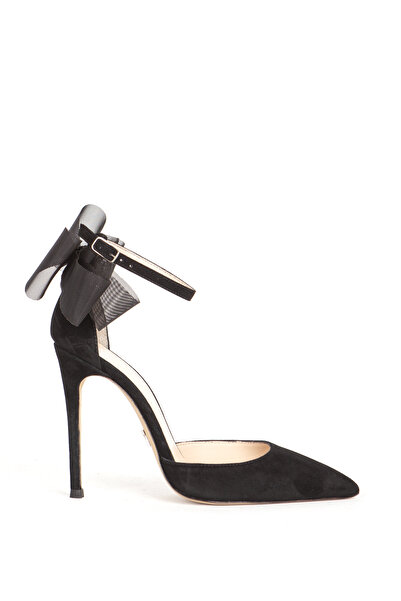 Dericlub SY 27353 Gerçek Süet Deri Kadın Stiletto Ayakkabı