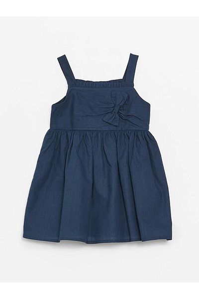 LC Waikiki LCW ECO Square Collar Strap Baby Girl Dress First you değerlend