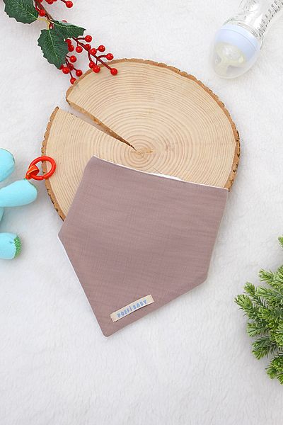 poffibaby Liquid Proof Double Layer Muslin Food and Drool Bib, Oeko-tex Certified with 100% Cotton Mat