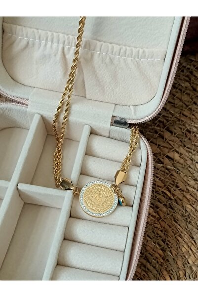 RecordHealing çelik burgu zincir ata kolye