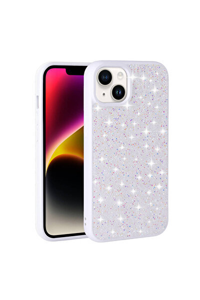 Rivor Apple iPhone 14 Uyumlu Kılıf Kamera Yükseltili Parlak Taşlı Tasarım Pır...