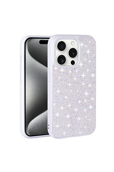 Rivor Apple iPhone 15 Pro Uyumlu Kılıf Kamera Yükseltili Parlak Taşlı Tasarım...