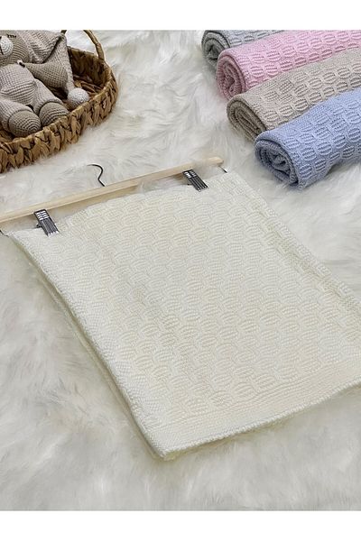 Home LITTELAND HONEYCOMB KNITTED KNITWEAR BABY BLANKET