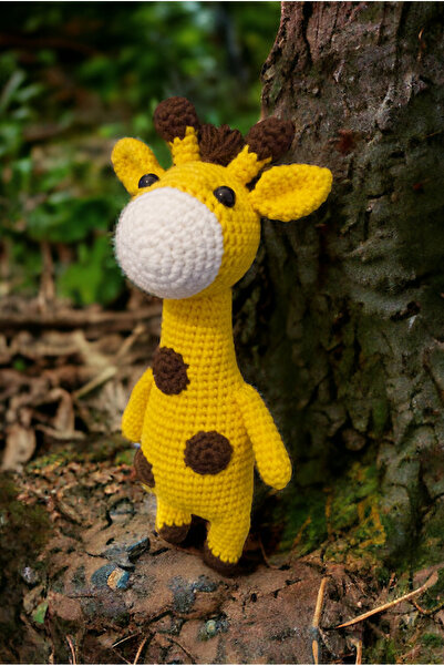 HeraLuxe %100 Organik El Örgüsü Sevimli Amigurumi Zürafa