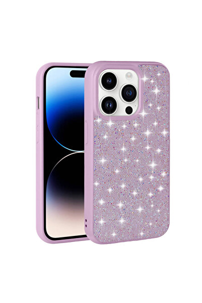 Rivor Apple iPhone 14 Pro Max Uyumlu Kılıf Kamera Yükseltili Parlak Taşlı Tas...