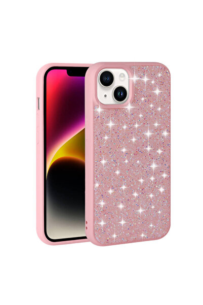 Rivor Apple iPhone 14 Uyumlu Kılıf Kamera Yükseltili Parlak Taşlı Tasarım Pır...