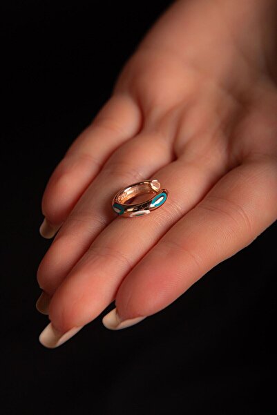 Genel Markalar Lazer Mineli Nazar Boncuklu 925 Ayar Gümüş Rose Halka Küpe Bd