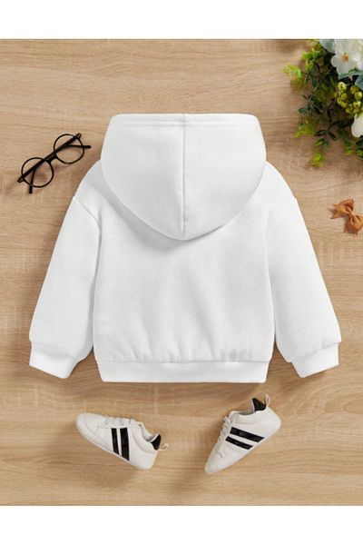 AEMİ Children's Flower Printed Hooded Sweatshirt-Children's Sweat Age 2 - Age 14
