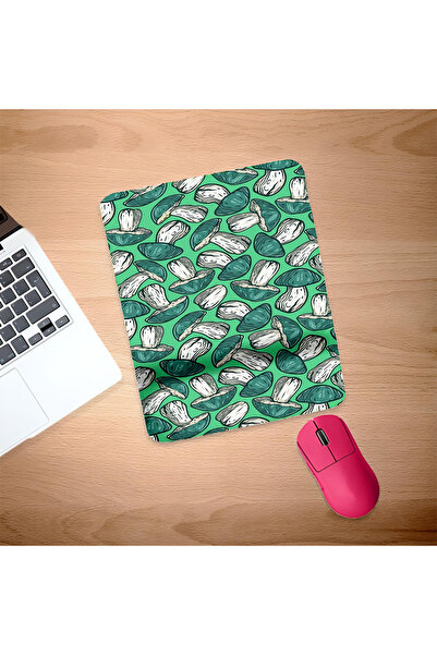 UcuruStore Πράσινο ορθογώνιο mouse pad με στήριγμα καρπού από φελλό