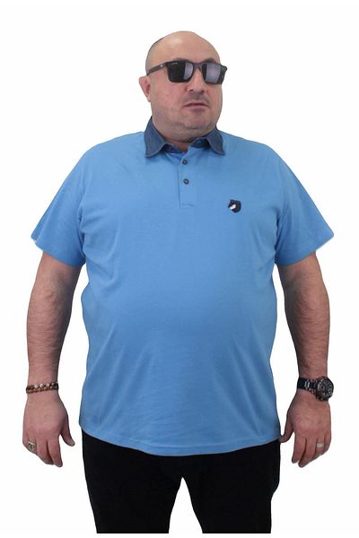 MocGrande Μπλουζάκι Polo Kota Collar Large Size 23420 - ΜΠΛΕ