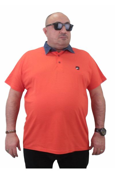 MocGrande Πορτοκαλί μπλουζάκι Polo Denim με πέτο 23420