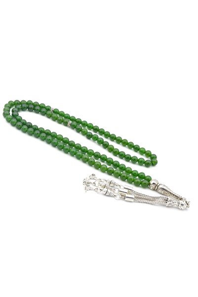 Murty99 مسبحة اليشم الطبيعية الأصلية المكونة من 99 قطعة مقاس 6.5 ملم