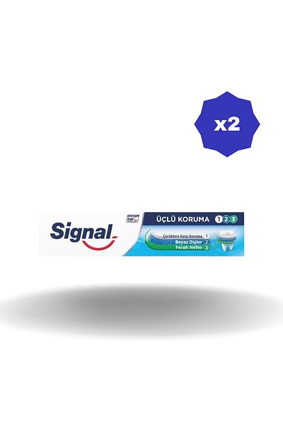 Signal معجون أسنان إشارة حماية ثلاثية 50 مل × 2 قطعة