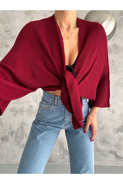 fiolin Cardigan de primăvară tricotat din alamă cu mânecă liliac