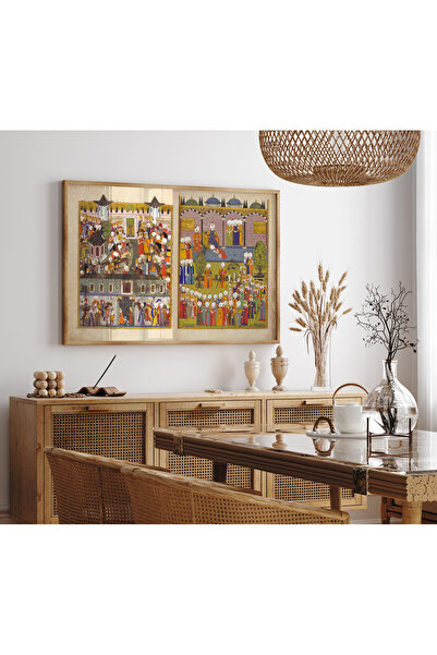 Pegziz Osmanlı Muhteşem Süleyman Minyatür Çizim Sanatı Posteri 60x90cm.