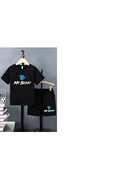 Amazon Ev Mr Beast Printed Top and Bottom T-Shirt Shorts Set