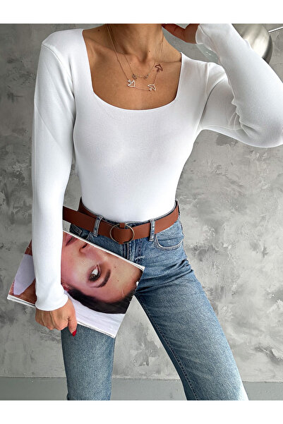 fiolin Pulover de sezon pentru damă cu gât pătrat