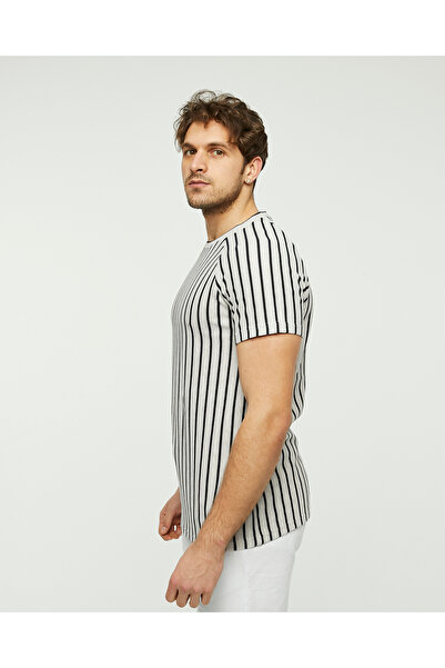 YHGTEKSTİL ριγέ μπλουζάκι ρεγκλάν μανίκι