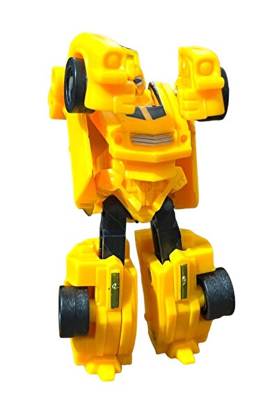 Shem SUPER Warrior Mini Plastik Gövdeli Dönüşebilen Robot Araba 7.5 CM SARI