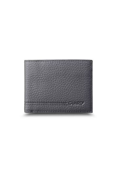 GUARD Matte Black Classic Genuine Leather Men's Wallet P171