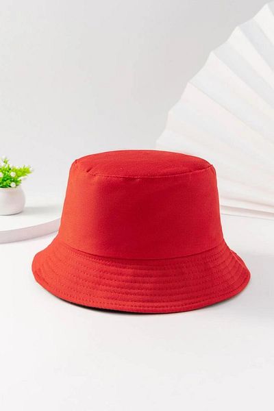 BAHELS Unisex Basic Red Bucket Hat