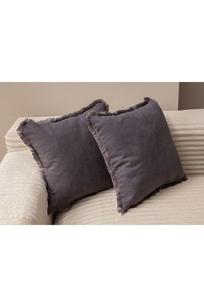 BUGİ HOME COLLECTİON EVLINA CULOARE ANTRACIT FRANJURI CU O CULOARE 43X43 CURENT CURENT