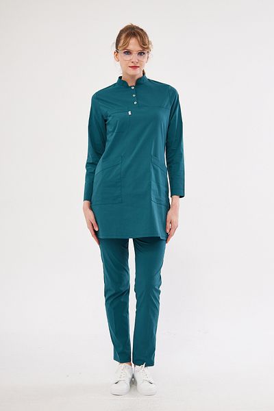 Class Üniforma Petrol Green Hijab Women's Scrubs - Nurse and Doctor Jersey