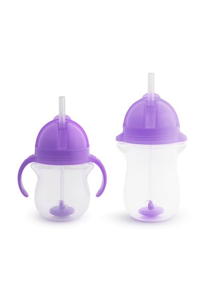 Munchkin Soft Purple Drinking Cup Compatible with 6 and 12 Months - Click Tip Spare Lid