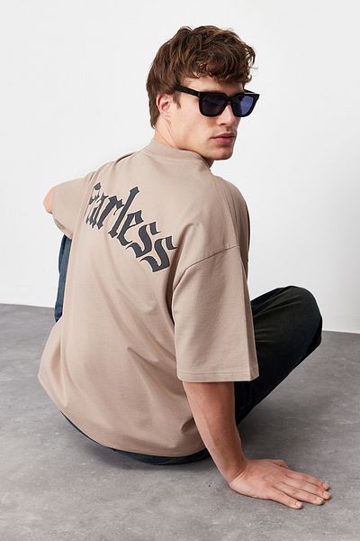 Trendyol Collection Silné bavlněné tričko s norkovým potiskem – TMNSS24TS00102