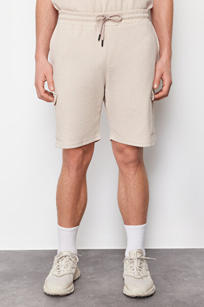 Trendyol Collection Polo γιακά με φερμουάρ Mink Σετ φόρμας - Cargo Pocket TMNSS24EM00000