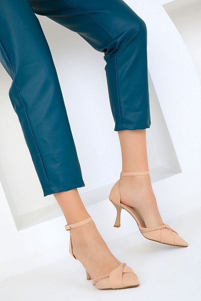 SOHO Nude Matte Satin Women's Classic Heeled Shoes 18899