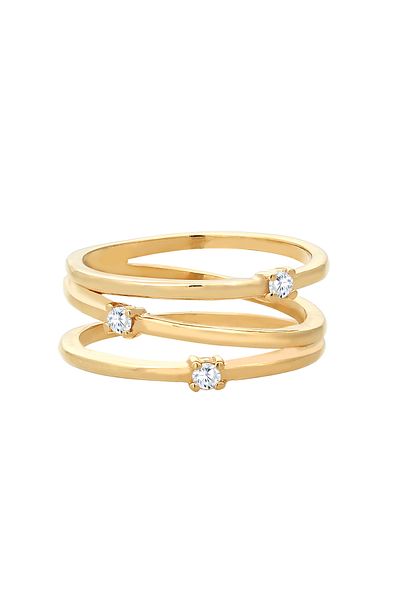 ELLI Ring mit glitzerndem, elegantem Zirkonstein aus 925er-Sterlingsilber