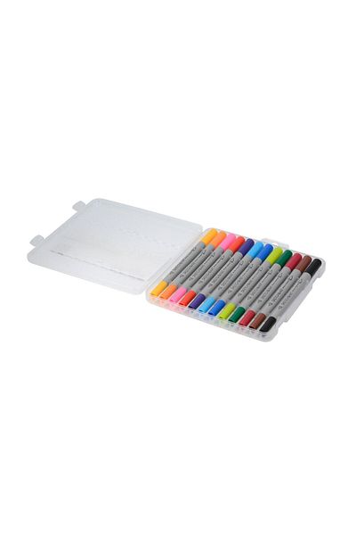 Bruno Visconti Sketch & Art Double Sided Brush Pen and Fineliner (BRUSH TIP FINE TIP) 12 Colors