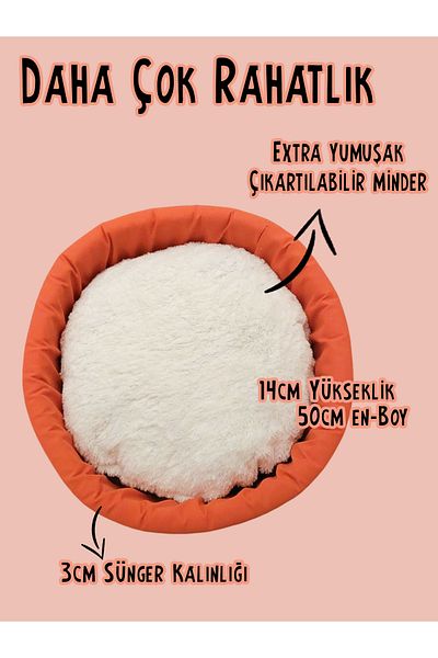 Patiderm Plus Sponge Bagel Cat Dog Bed - Mixed Color