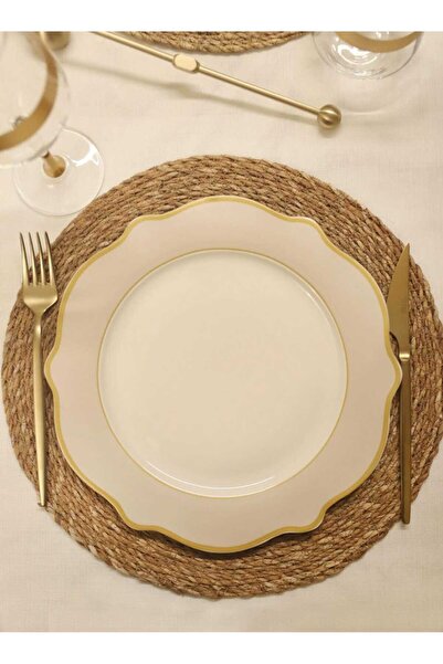 The Mia Jaswely Pasta Tabağı Kum Beji 21 Cm