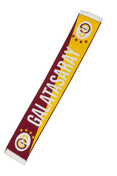 Galatasaray Original Woven Scarf with Lion Printed Wooden Box