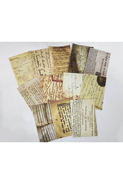 Arilcraft Vintage Eski Yazı Belge Temalı Scrapbook Kağıdı Seti Bullet Journal...