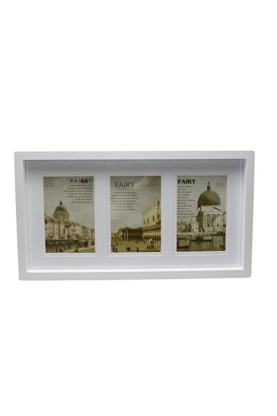 T.Concept Decorative Glass Triple Wooden Photo Frame