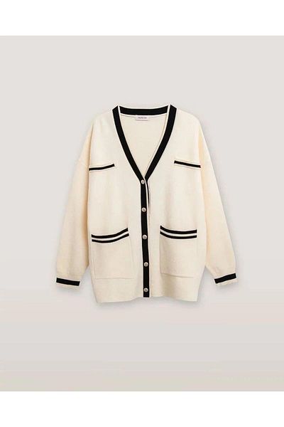 Motto boutique Women's Button Detailed College Cardigan
