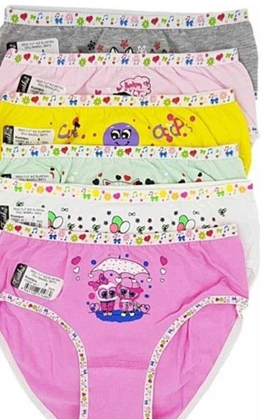 Tutku Girl's Baguette Panties 6 Pieces