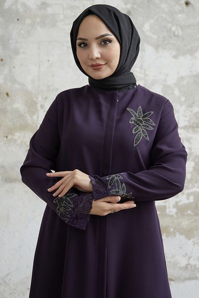 InStyle فيراس بأكمام على شكل زهرة - برقوق