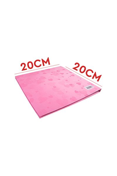 POLABOOK Pink Self Design Memory Book and Photo Album with White Pen and Heart Figure