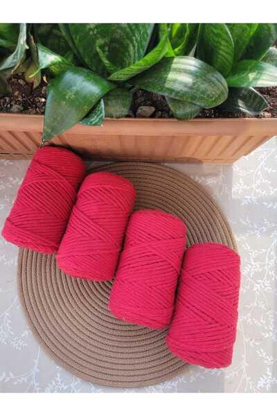 ARTTMACRAME MACROME 3MM СКАНИРАНЕ ЧЕРВЕНО (4 БРОЯ)