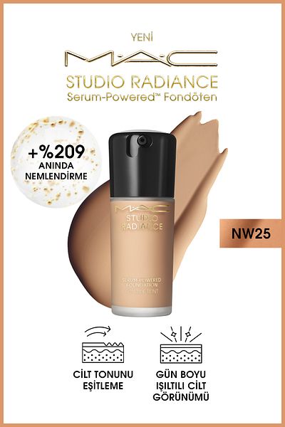 M.A.C SMOOTH-STUDIO RADIANCE NW25 POWERED™ PLUMP AND RADIANT SKIN SERUM FOUNDATION 30 ML PSSN878